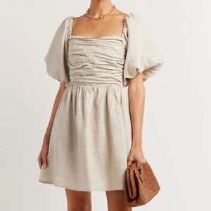 DISSH SARA NATURAL LINEN DRESS